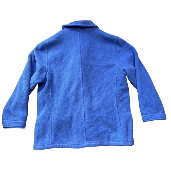 L.L. BEAN WOMENS button up Pea jacket/Coat, Large. Fuzzy & Warm!! Vintage Fleece - Picture 3 of 11